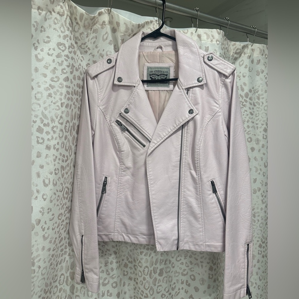 Levi’s lilac leather moto jacket - NWOT
